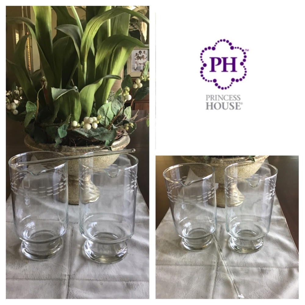 Princess House Heritage Crystal Cocktail Mixers